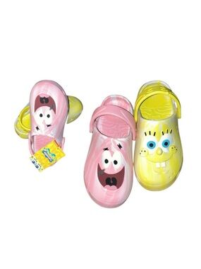 SpongeBob Squarepants Vibrant Pink and Yellow Cartoon Slippers